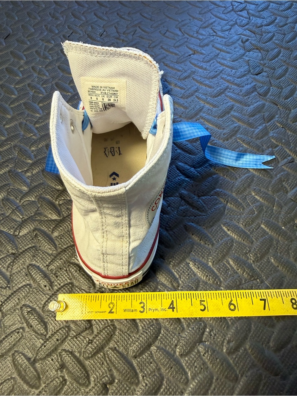 Converse Chuck Taylor All Star High Top White Ribbon Laces Women’s Size 8 - Picture 9 of 11